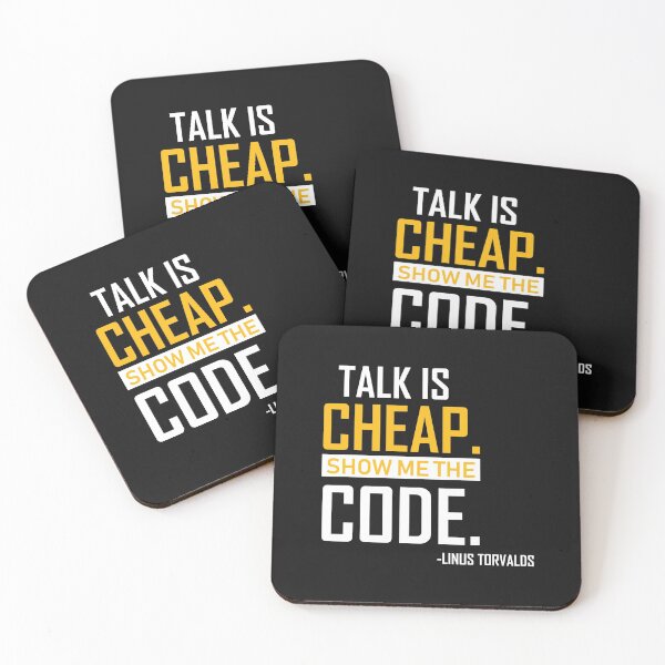 Item preview, TALK IS CHEAP SHOW ME THE CODE DESIGN designed and sold by OxmatDesign.