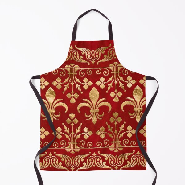 Item preview, Fleur-de-lis ornament Luxury Red designed and sold by k9printart.