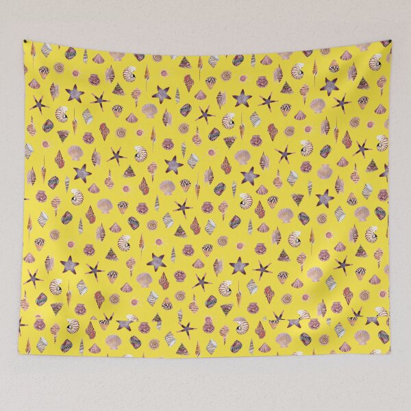 Item preview, SEASHELL PATTERN - yellow designed and sold by BEATRIZ ABAITUA.