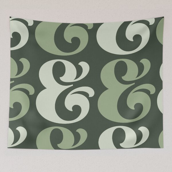 Item preview, Sage Green Aesthetic Ampersand Pattern designed and sold by LemonCinammon.