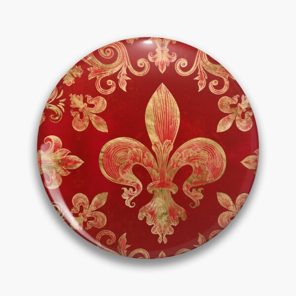 Item preview, Fleur-de-lis ornament Luxury Red designed and sold by k9printart.