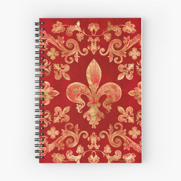 Item preview, Fleur-de-lis ornament Luxury Red designed and sold by k9printart.