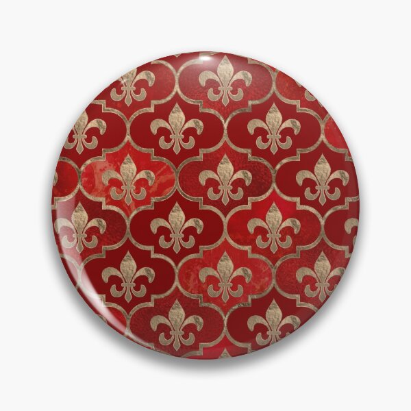 Item preview, Fleur-de-lis pattern luxury red designed and sold by k9printart.
