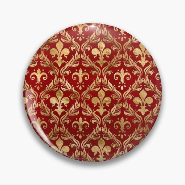Item preview, Fleur-de-lis pattern luxury red designed and sold by k9printart.