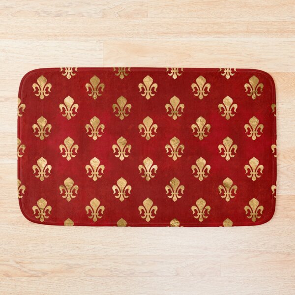 Item preview, Fleur-de-lis pattern luxury red designed and sold by k9printart.