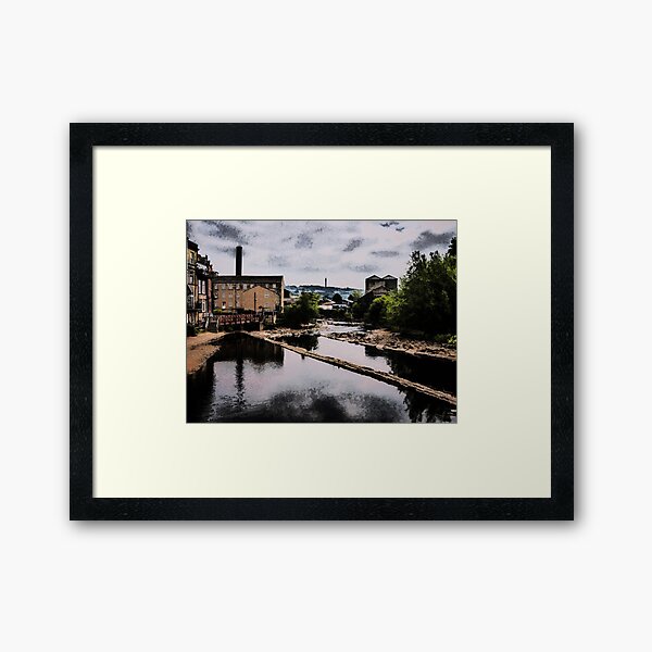 The Calder Through Sowerby Bridge Oil Painting Effect Framed Art Print