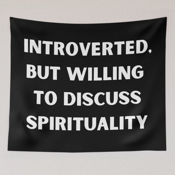 Item preview, Introverted, but willing to discuss Spirituality designed and sold by Clickforyous.