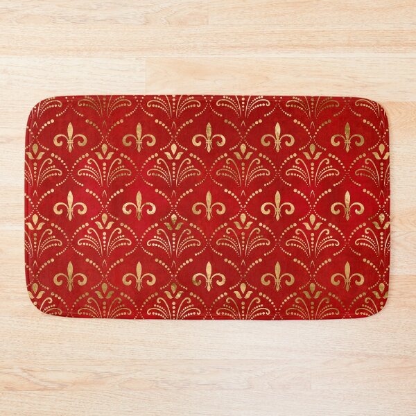 Item preview, Fleur-de-lis pattern luxury red designed and sold by k9printart.
