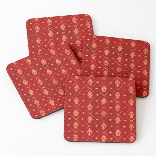 Item preview, Fleur-de-lis pattern luxury red designed and sold by k9printart.