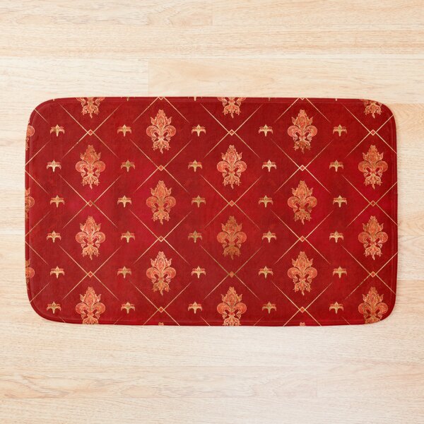 Item preview, Fleur-de-lis pattern luxury red designed and sold by k9printart.