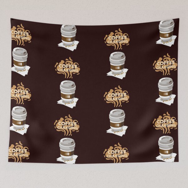 Item preview, Funny Coffee Charging Pun  designed and sold by crizzysketch.