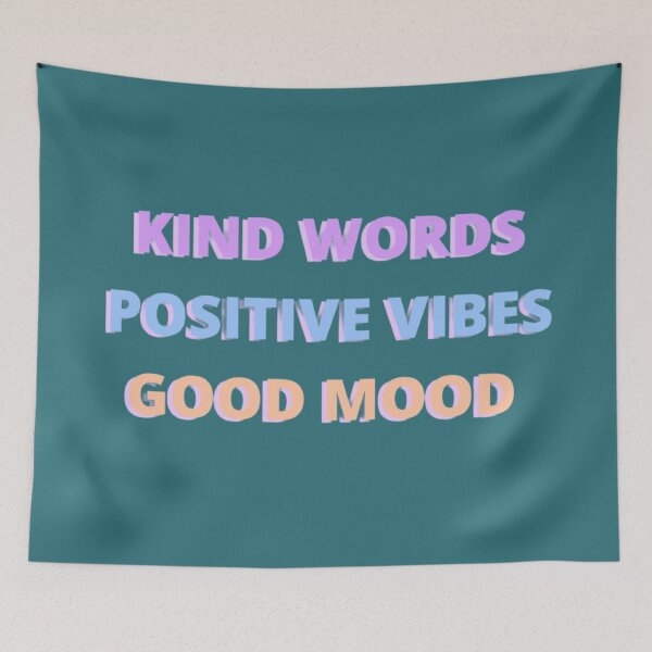 Item preview, KIND WORDS POSITIVE VIBES GOOD MOOD  designed and sold by girlschance.