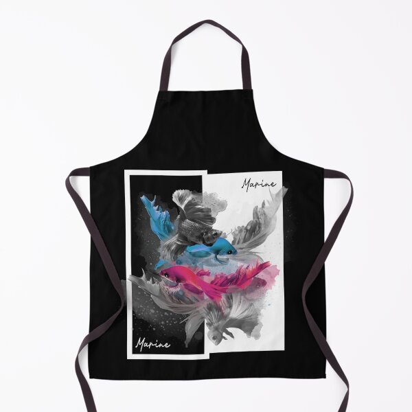 Item preview, Beautiful Siamese fighting fishes. Black And White Fishes in The Sea. designed and sold by TheImperfecto.