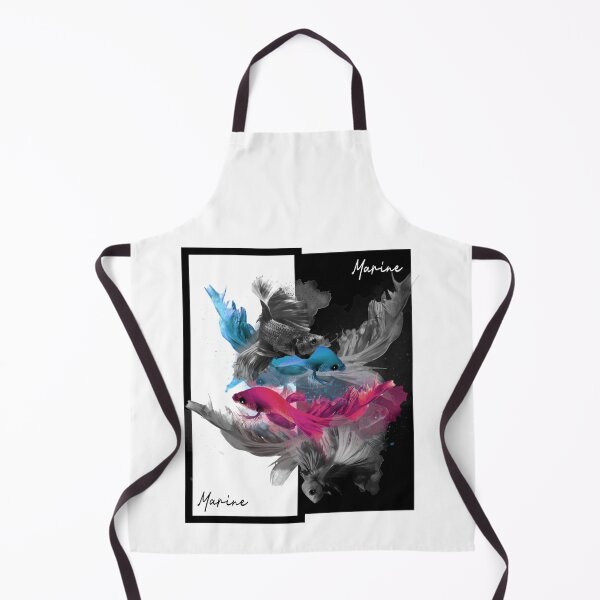 Item preview, Beautiful Siamese fighting fishes. Black And White Fishes in The Sea. designed and sold by TheImperfecto.