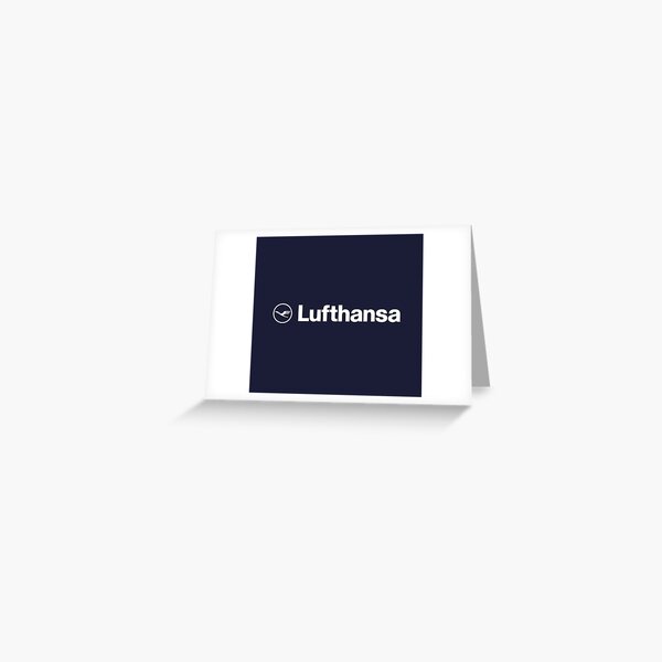 Lufthansa White Greeting Card