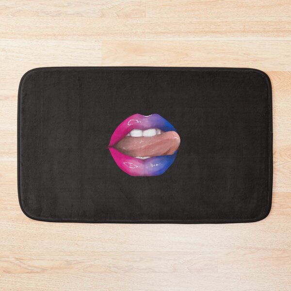 Item preview, Bisexual Gay Pride Rainbow Shiny Tongue Lips  designed and sold by TunafishArt.