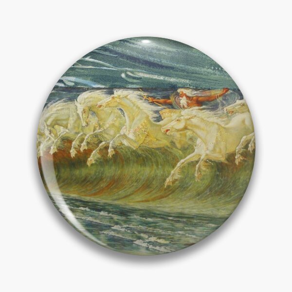Item preview, SEA HORSES OF NEPTUNE GALLOPPING AMONG WAVES designed and sold by BulganLumini.