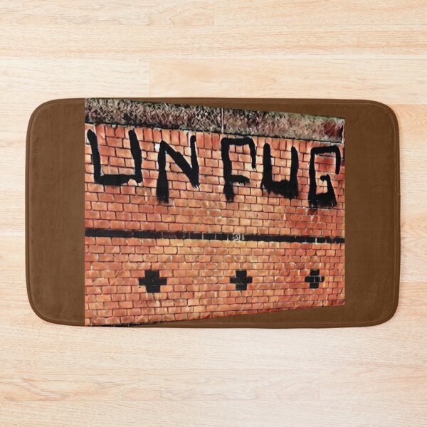 Item preview, UNFUG - lettering on a brick wall in Hamburg - Fotodesi designed and sold by kikidu21.