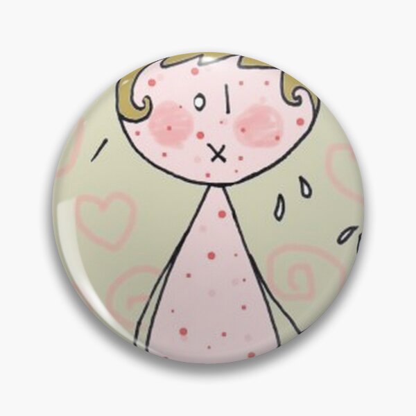 Item preview, Child with chickenpox with his bottle and cow soft toy designed and sold by VanDesBois.