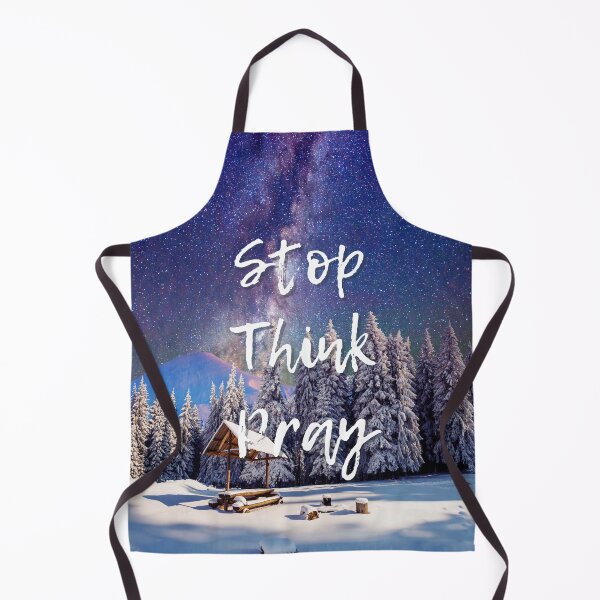 Item preview, Snowy Trees | Stop, Think, & Pray designed and sold by AdoptKM.