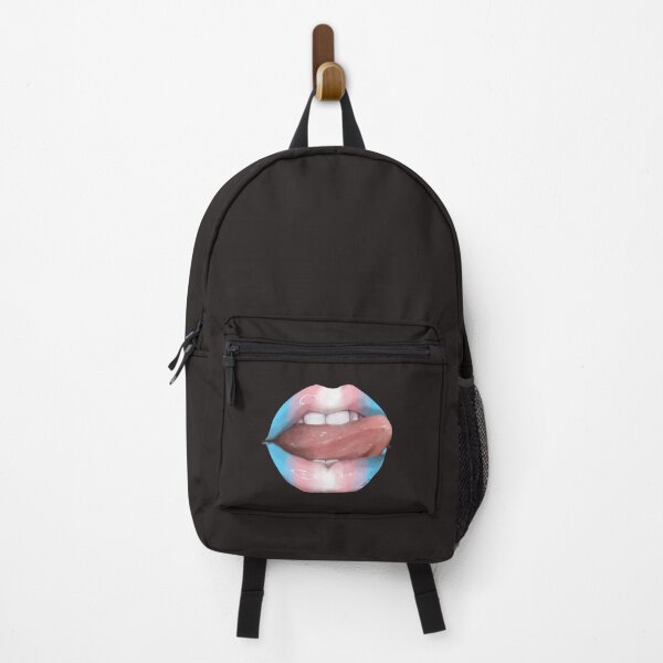 Item preview, Trans LGBTQ Pride Rainbow Shiny Tongue Lips designed and sold by TunafishArt.