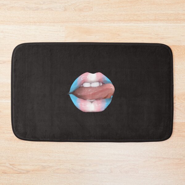 Item preview, Trans LGBTQ Pride Rainbow Shiny Tongue Lips  designed and sold by TunafishArt.