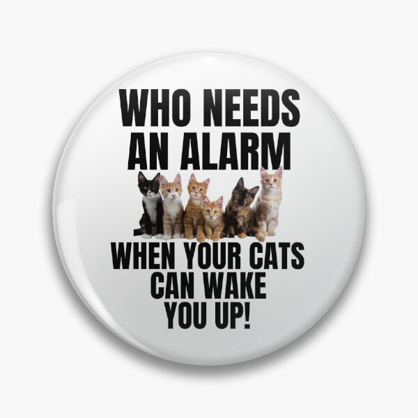 Item preview, WAKE UP, CAT ALARM CLOCK, FUNNY CAT MEME, CUTE CAT WAKE UP, designed and sold by R B Chrystal.