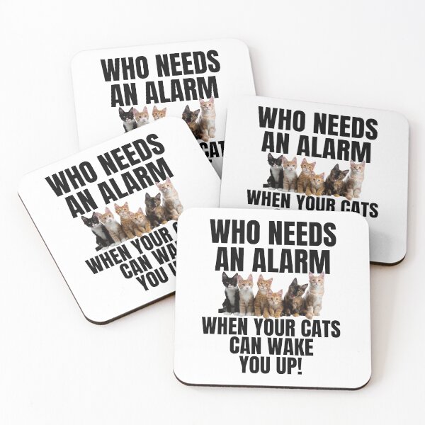 Item preview, WAKE UP, CAT ALARM CLOCK, FUNNY CAT MEME, CUTE CAT WAKE UP, designed and sold by R B Chrystal.