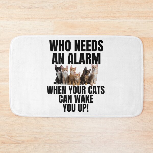 Item preview, WAKE UP, CAT ALARM CLOCK, FUNNY CAT MEME, CUTE CAT WAKE UP, designed and sold by R B Chrystal.