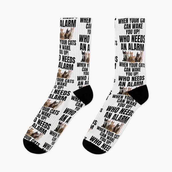 Item preview, WAKE UP, CAT ALARM CLOCK, FUNNY CAT MEME, CUTE CAT WAKE UP, designed and sold by R B Chrystal.
