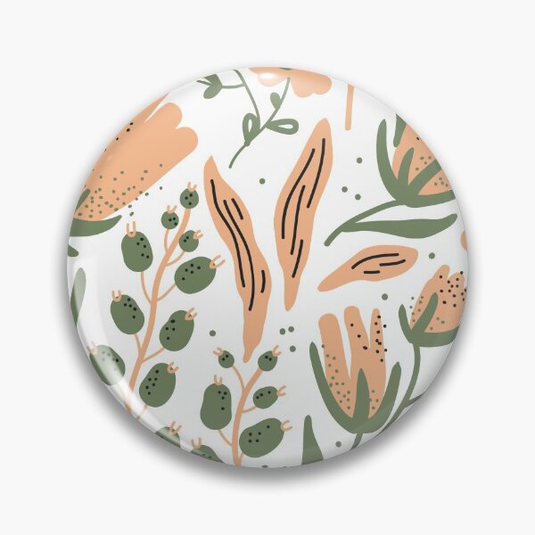 Item preview, Delicate Flowy Floral Sage Green  designed and sold by kindtoearth.