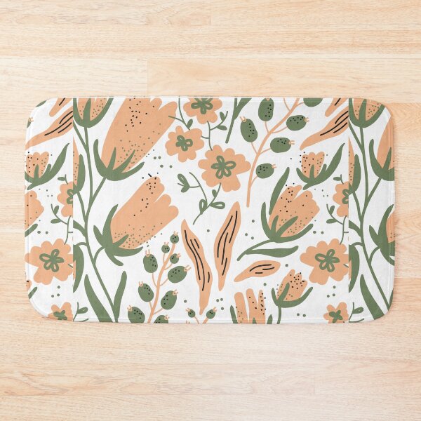 Item preview, Delicate Flowy Floral Sage Green  designed and sold by kindtoearth.