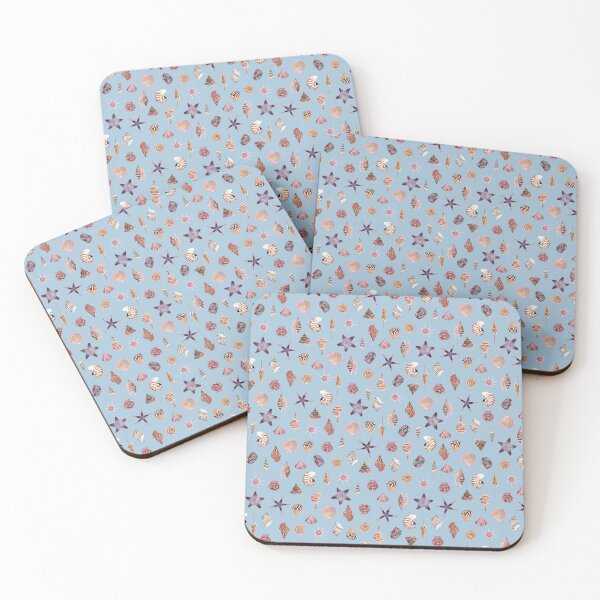 Item preview, SEASHELL PATTERN - light blue designed and sold by BEATRIZ ABAITUA.