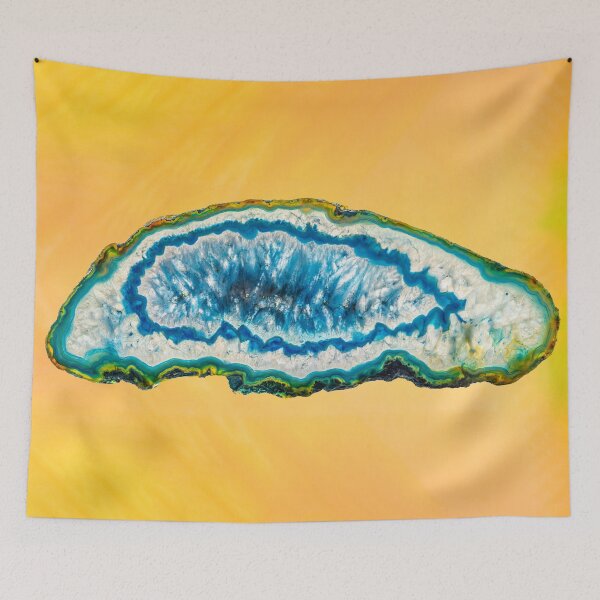 Item preview, Chalcedony cut blue crystal rock stone designed and sold by wunderfamily.