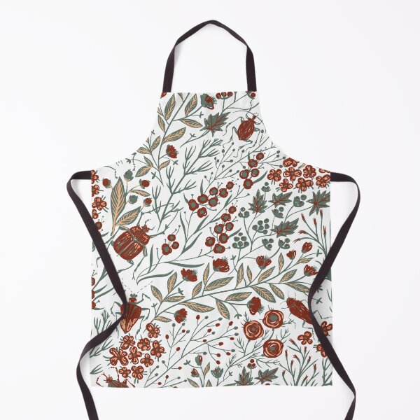Item preview, Delicate Flowy Floral Sage Green and Red designed and sold by kindtoearth.