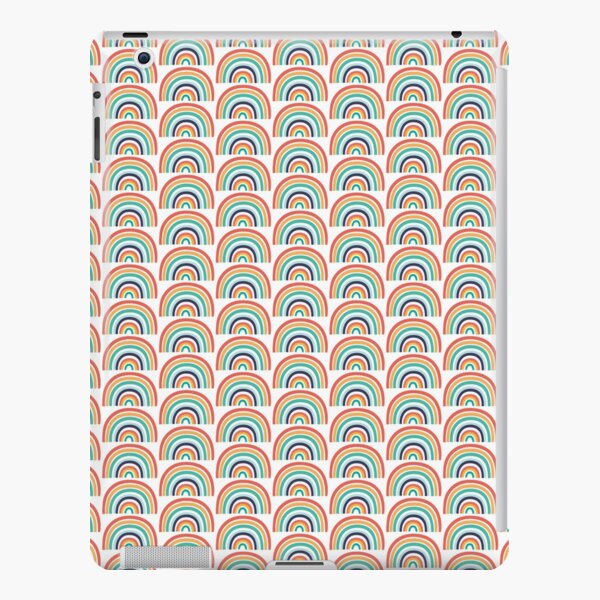 Abstract Rainbow Pattern, Boho Rainbow Aesthetic, Pastel Rainbow Aesthetic  Wallpaper, Boho Rainbow Decor  iPad Case & Skin for Sale by haRexia