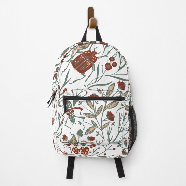 Item preview, Delicate Flowy Floral Sage Green and Red designed and sold by kindtoearth.