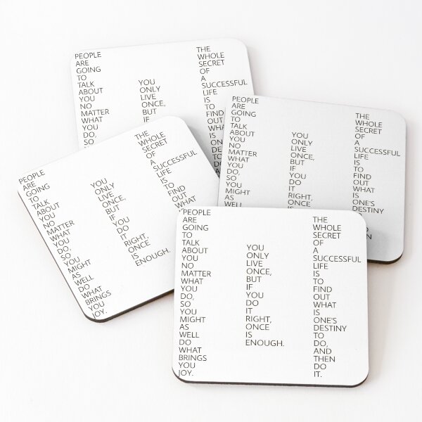 Item preview, life quotes pack of three designed and sold by thecouture.