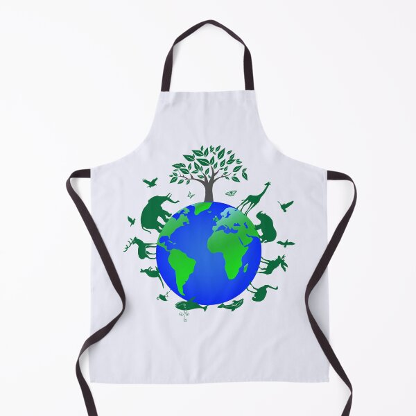 Item preview, earth surrounded by nature and animals designed and sold by Babastyle.