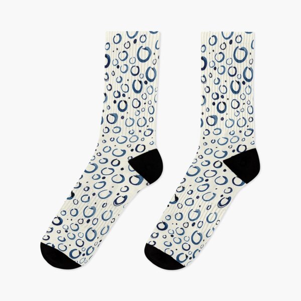 Item preview, Círculos azul índigo sobre fondo crema designed and sold by Susan Korsnick.
