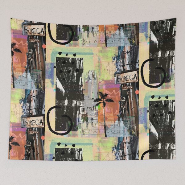Item preview, Barcelona Urban Pop Art, Tapas, City, Palmtree, Modern Art, Spain Wanderlust designed and sold by ExquisiteShots.
