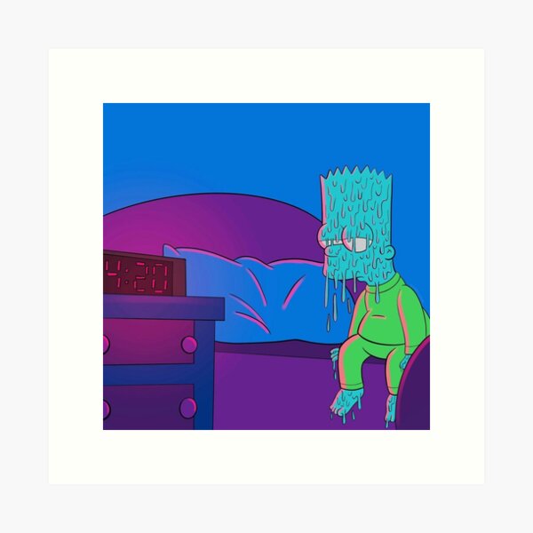 Bart sad Art Board Print by Loony80