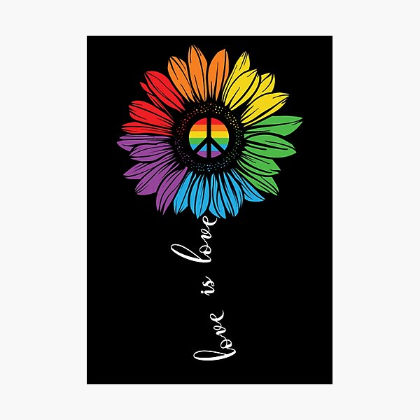 Love is love LGBTQ gay pride Photographic Print