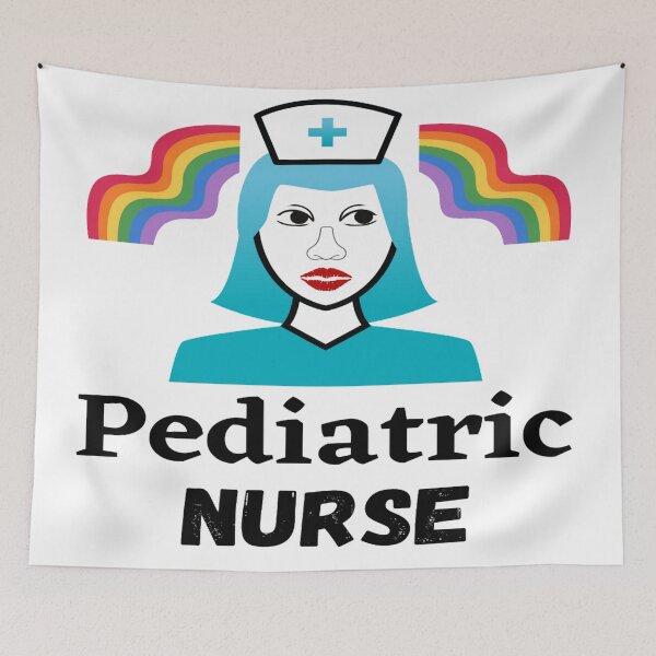 Item preview, Cute Nurse Pediatric Practitioner With Unicorn rainbow designed and sold by chetan786.