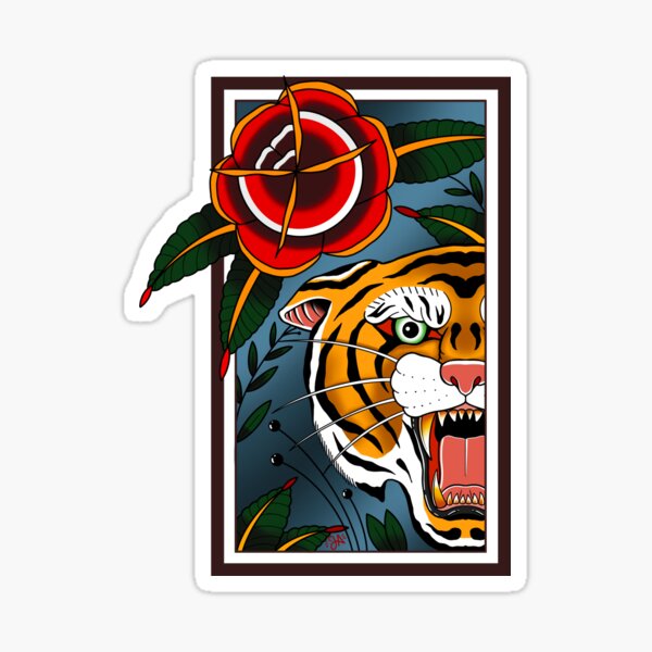 Item preview, Neo traditional tiger designed and sold by Jarntsen.