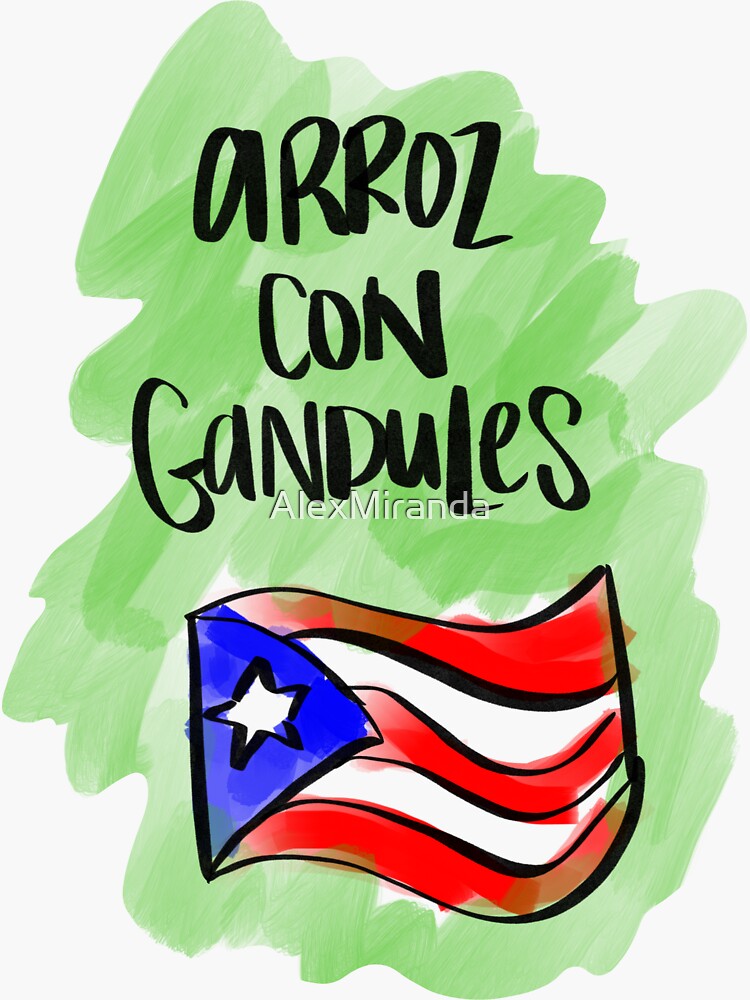 Arroz Con Gandules Sticker By Alexmiranda Redbubble