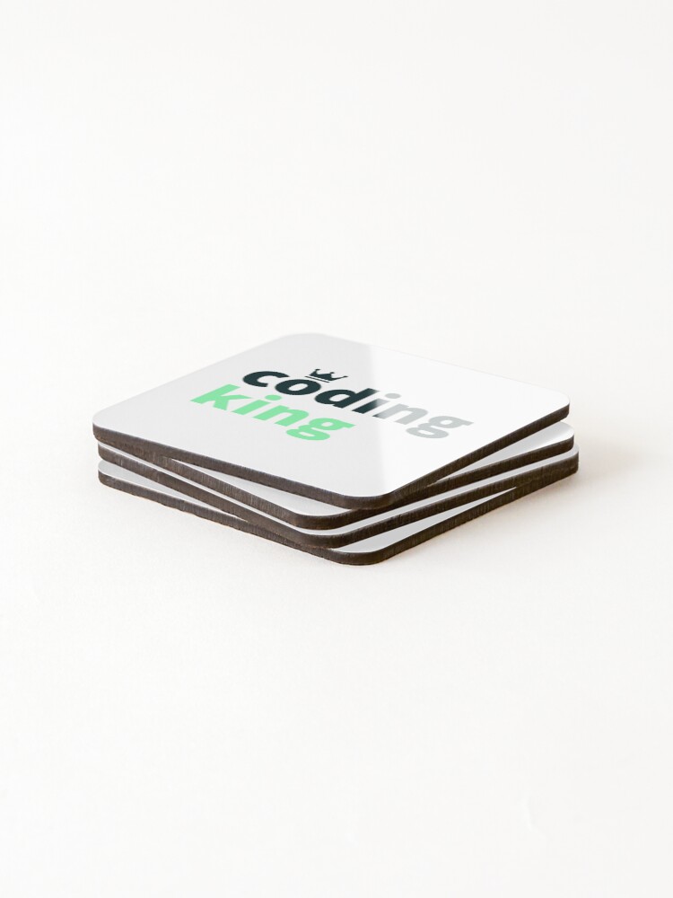 Thumbnail 4 of 5, Coasters (Set of 4), Developers developer coding king coding code life designed and sold by jorcabjim.