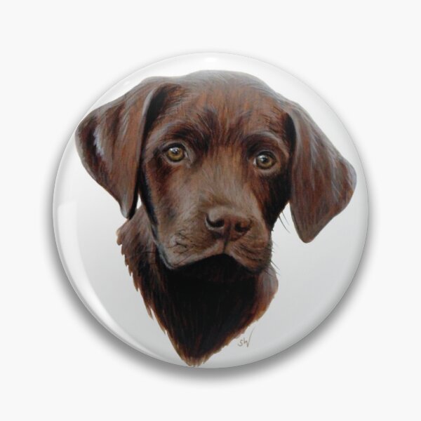 Item preview, Chocolate Labrador Puppy, Painting (grey) designed and sold by SandraWarmerdam.