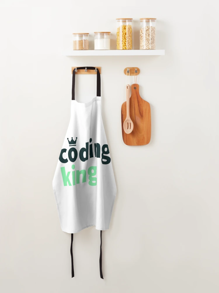 Thumbnail 4 of 6, Apron, Developers developer coding king coding code life designed and sold by Tropical Blood.