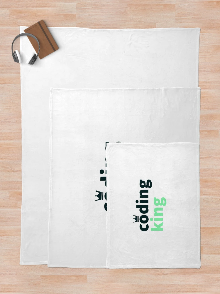Thumbnail 5 of 6, Throw Blanket, Developers developer coding king coding code life designed and sold by Tropical Blood.